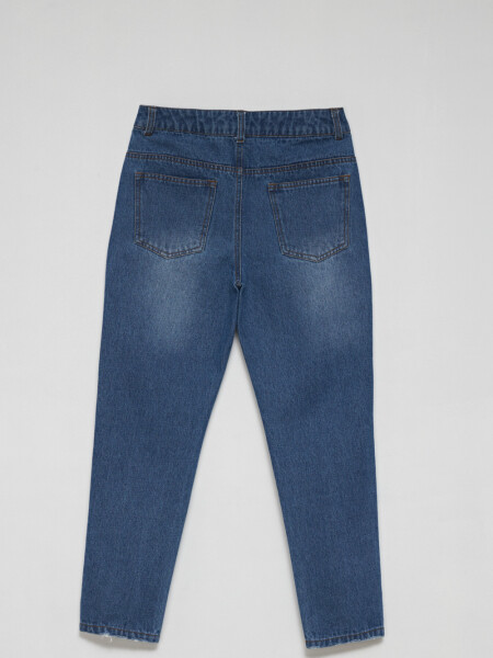Pantalón de jean Mom Fit Roto Azul