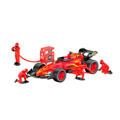Auto De Carrera Formula 1 Pits Fricción 6pcs Auto De Carrera Formula 1 Pits Fricción 6pcs