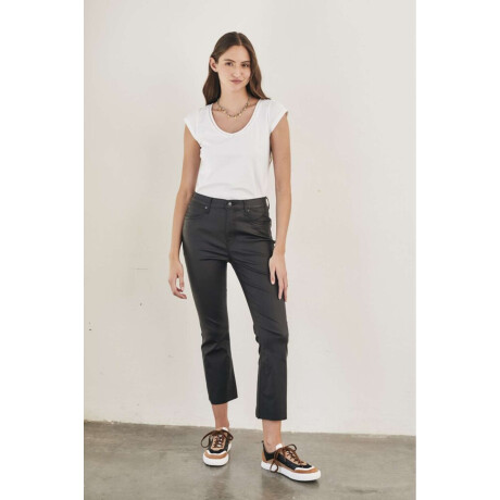 Waxed Crop Flare Negro
