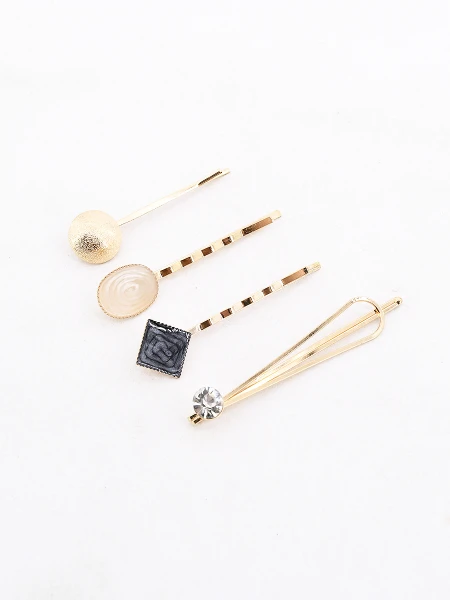 BROCHE PACK x 4 DORADO