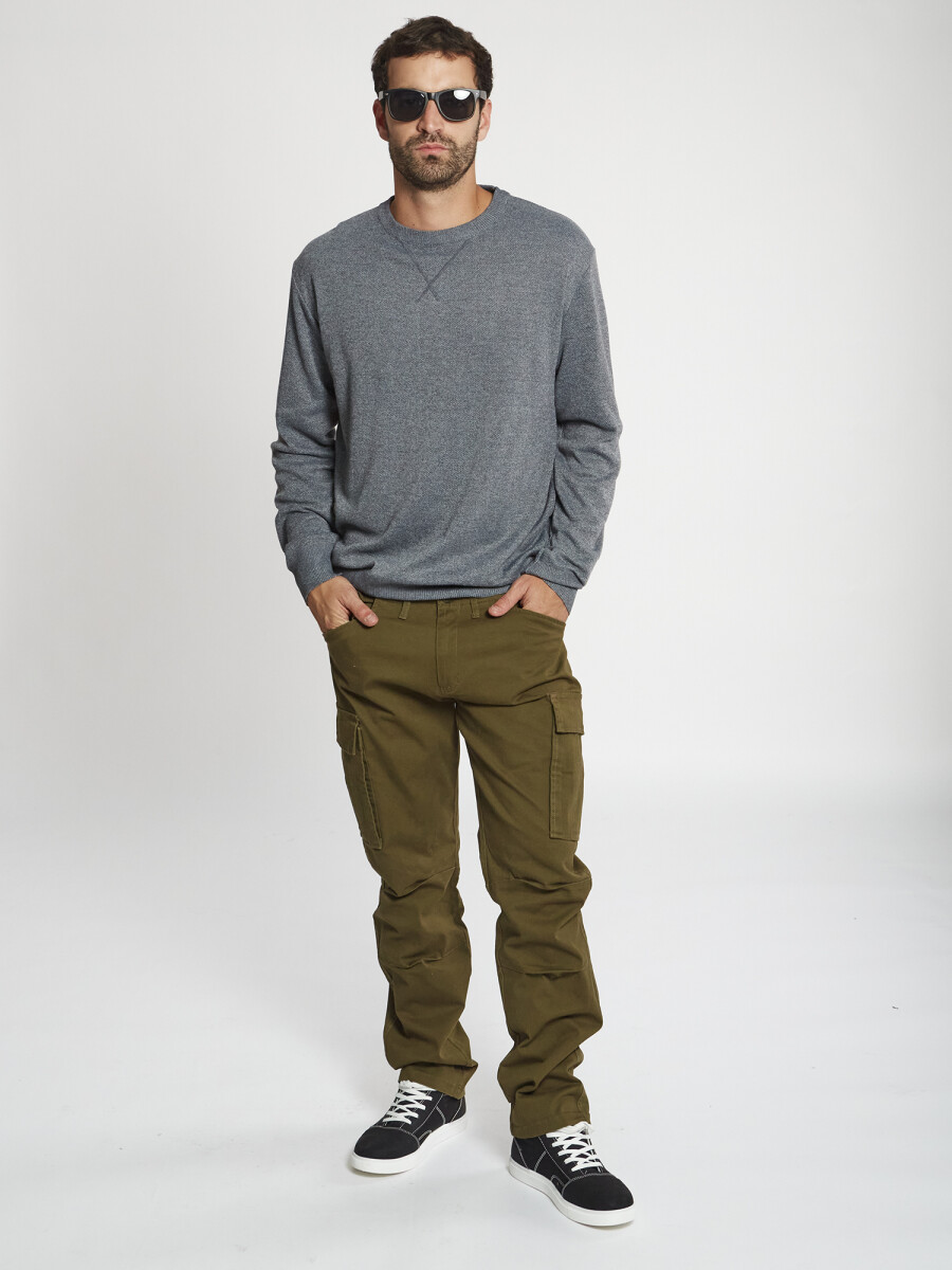 Pantalon cargo slim - verde 