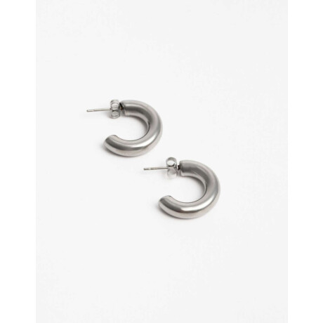 Aros Argollas Metal Plateado