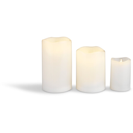 Vela pilar LED SOREN Ø8xA13cm blanco Blanco