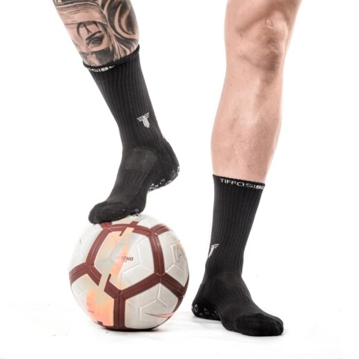 Medias Tiffosi Futbol Hombre Antideslizante Negro S/C