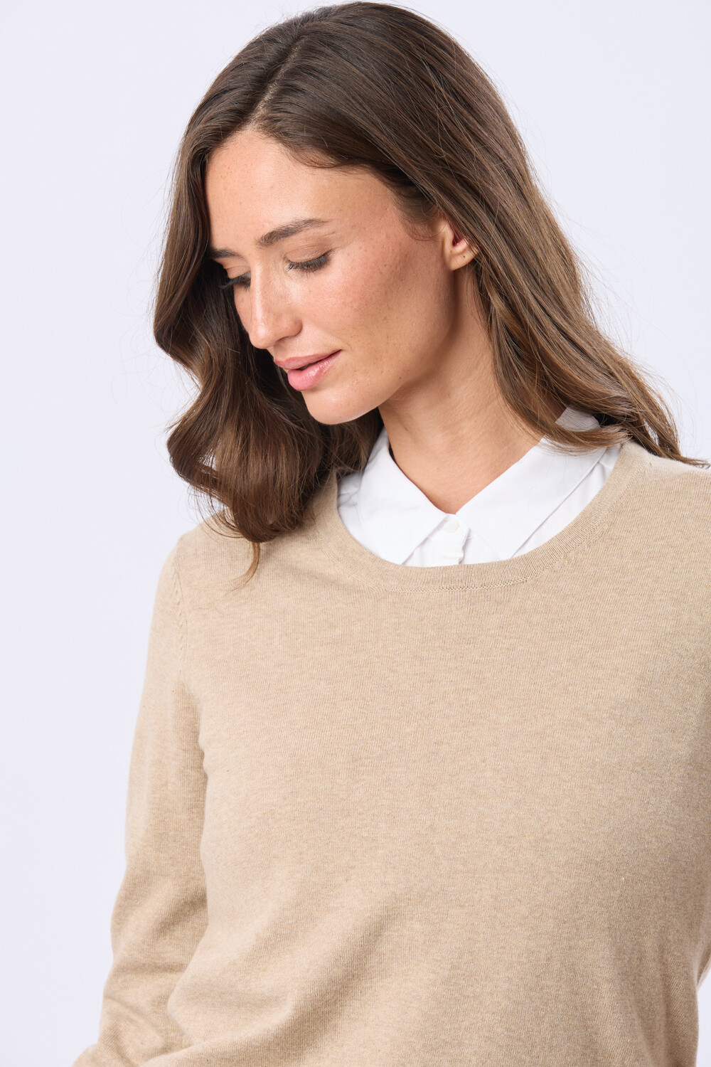 BUZO TEJIDO CLÁSICO Beige