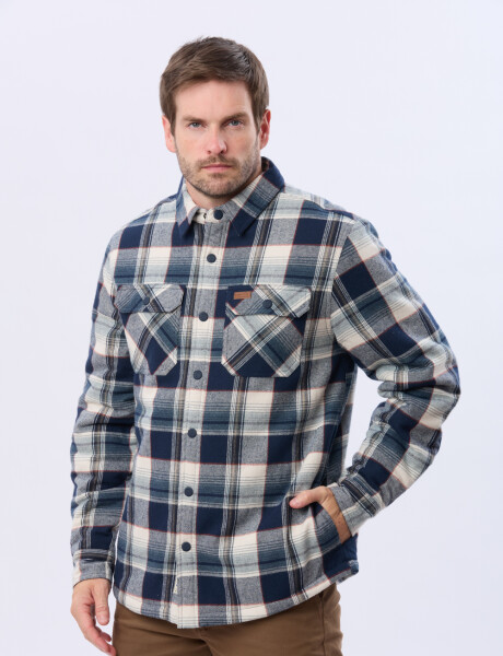 CAMPERA LEÑADORA CON CORDERITO Azulosc