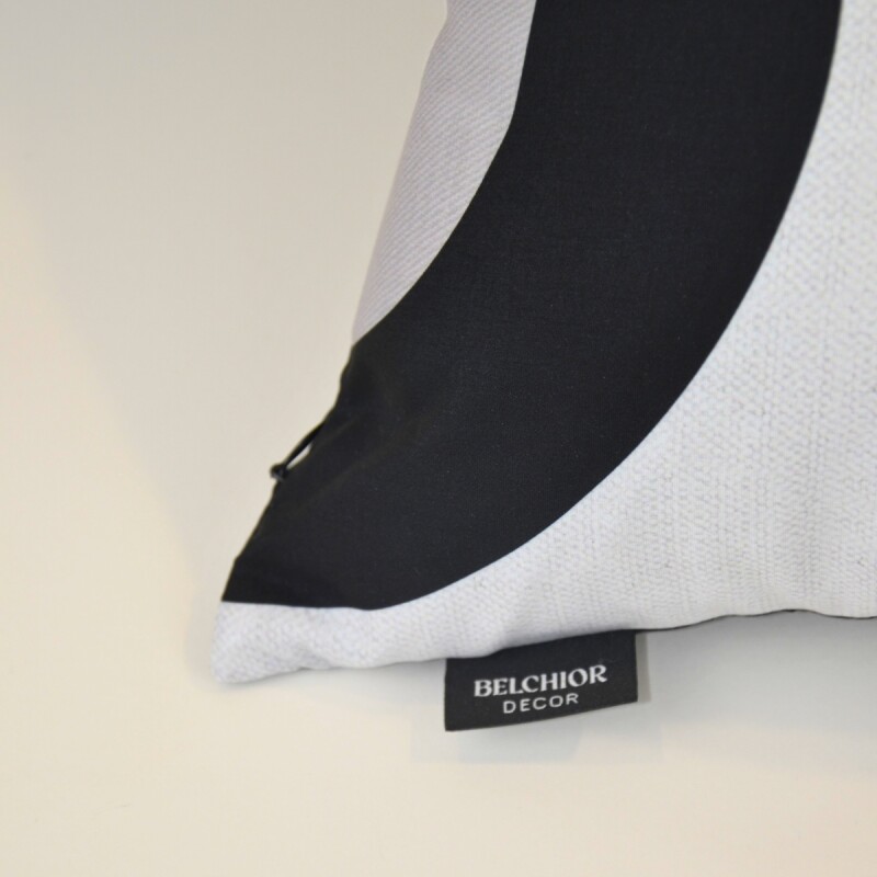 Set Almohadón con Relleno 43 x 43 cm RAYAS NEGRO Y GRIS