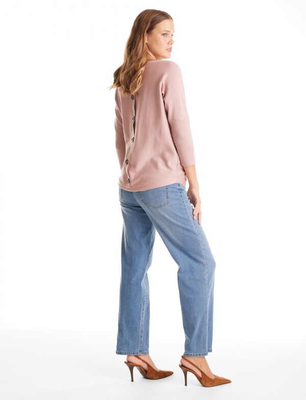 Buzo Espalda Botones ROSA OSCURO