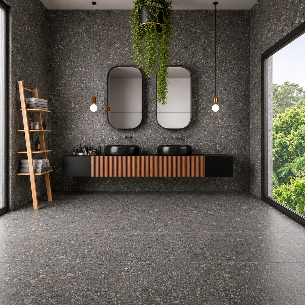 PORCELANATO CEPPO DIGRE ANTHRACITE MT "A" 100X100 CM Porcelanato Ceppo Digre Anthracite Mt "a" 100x100 Cm
