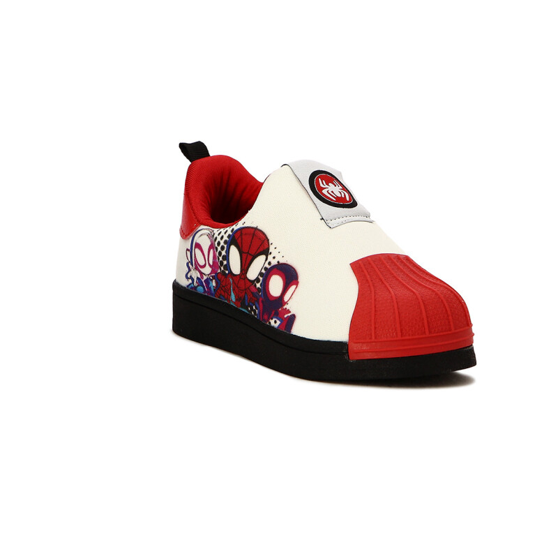 Disney Casual Bajo Pu Puntera Goma Spiderman Blanco-rojo