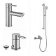 Juego Grifería Brush Nickel Exterior Y Bidet
