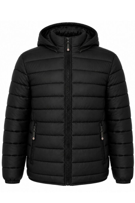 Campera capitoneada Negro
