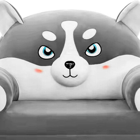 Sillón Cama Plegable 2 En 1 Infantil Animales Felpa Gris