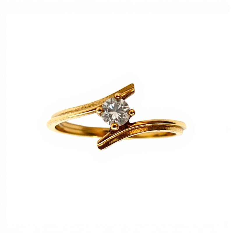 Anillo-Oro bajo-Piedra Zirconia-AN8052 conpiedra