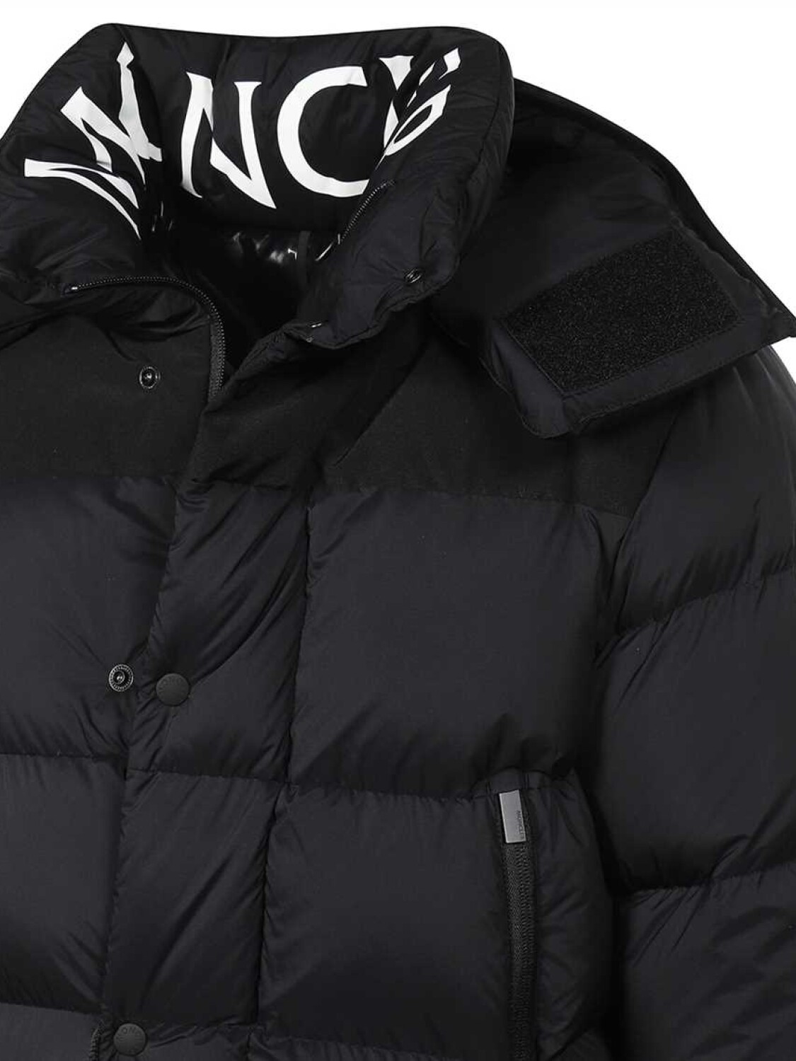 Moncler -Campera estilo parka impermeable con capucha desmontable rellena de plumas, Hanss Negro