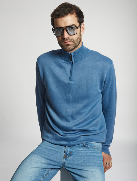 Remera melange blue