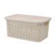 Caja simil rattan 2,5lts. (23x15,5x11cm) BEIGE