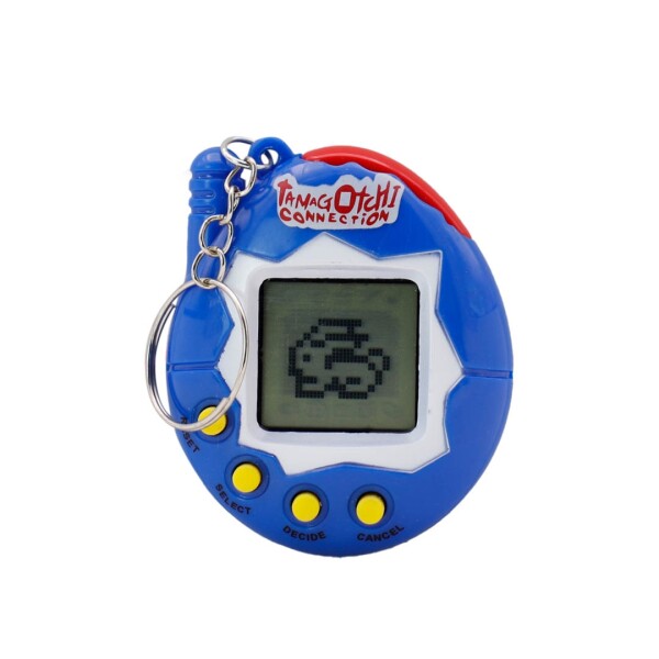 Juego de Mascota Virtual con Huevo y Consola Llavero Azul 1