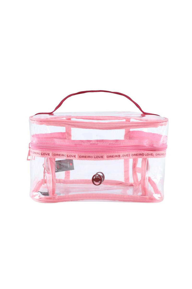 Set/3 Necessaire Oreiro Rosado