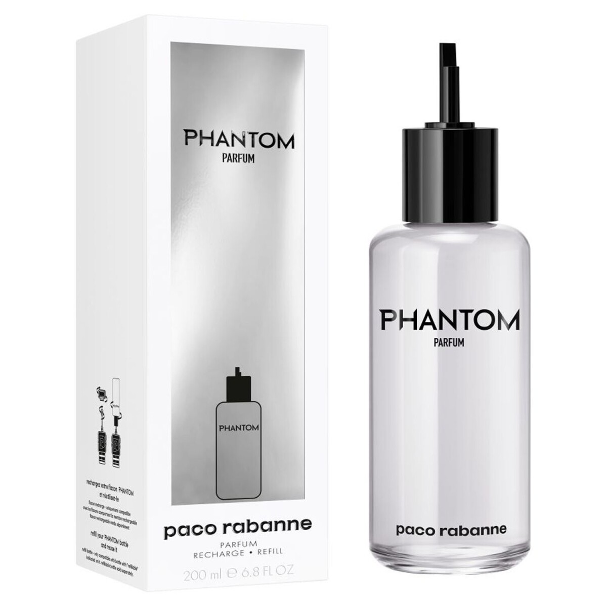Refill Perfume Paco Rabanne Phantom Parfum 200ml Para Hombre Aromático Amaderado 