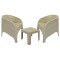 2 Sillones tucos + Mesa cuadrada BEIGE