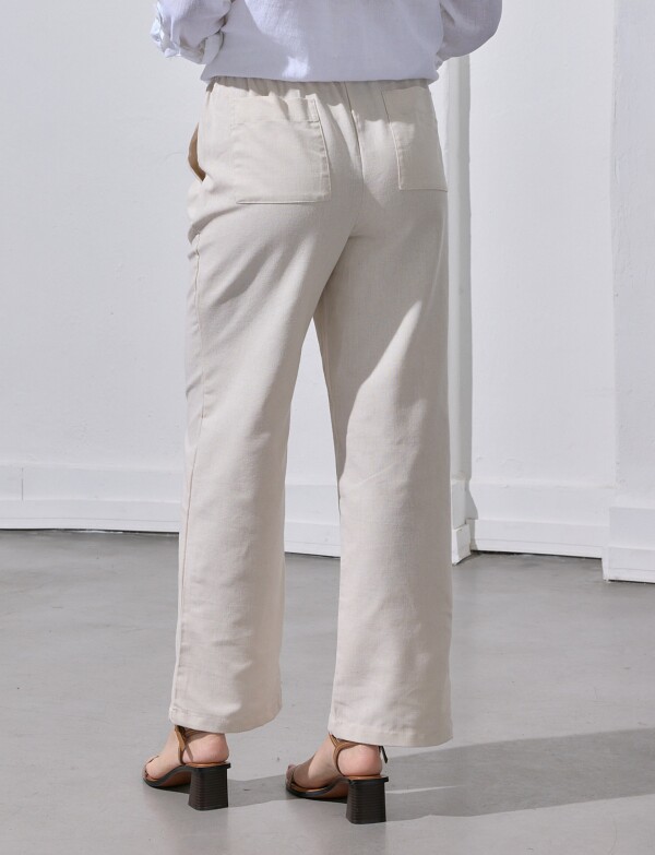 Pantalon Lino BEIGE