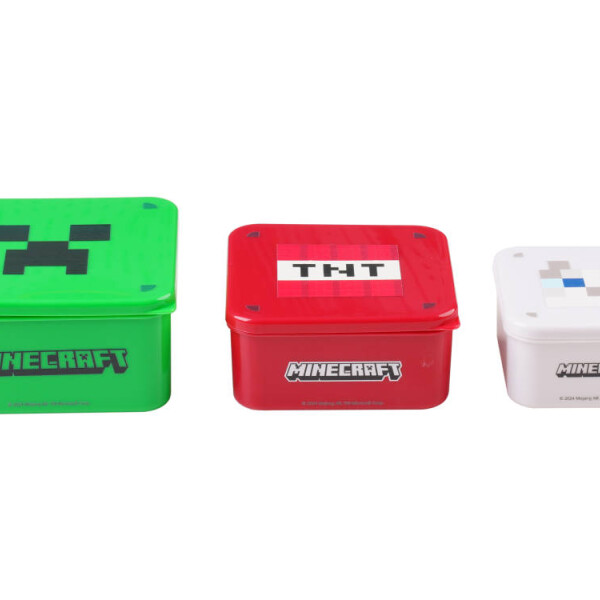 Contenedor alimentos Minecraft 3pcs Contenedor alimentos Minecraft 3pcs
