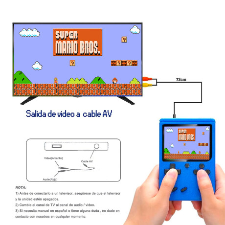 Consola Portátil Retro con Joystick AZUL
