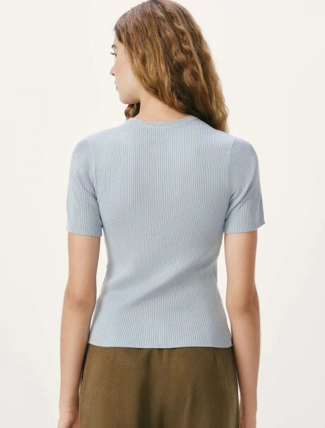 CAMISETA MANGA CORTA ACANALADA BLUSA MM FEM