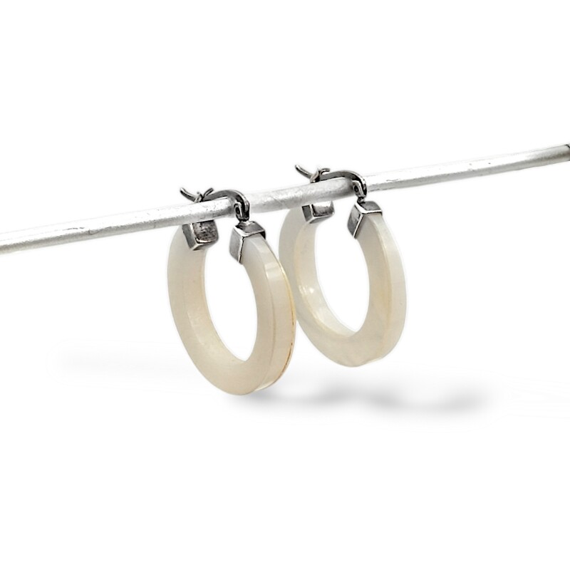 Caravanas aros Nácar - Plata 925 - Nácar - CA4005 conpiedra