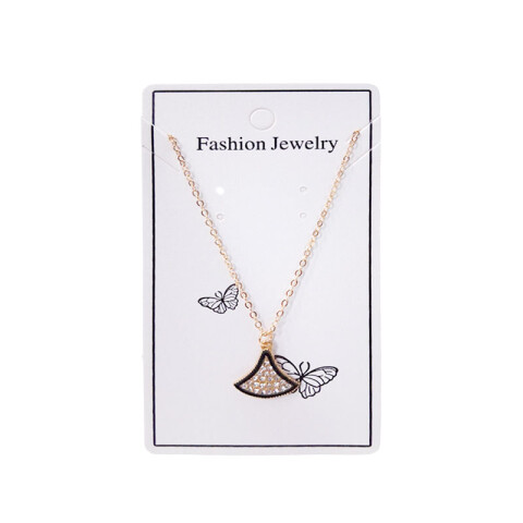 Collar dorado colgante abanico Collar Dorado Colgante Abanico