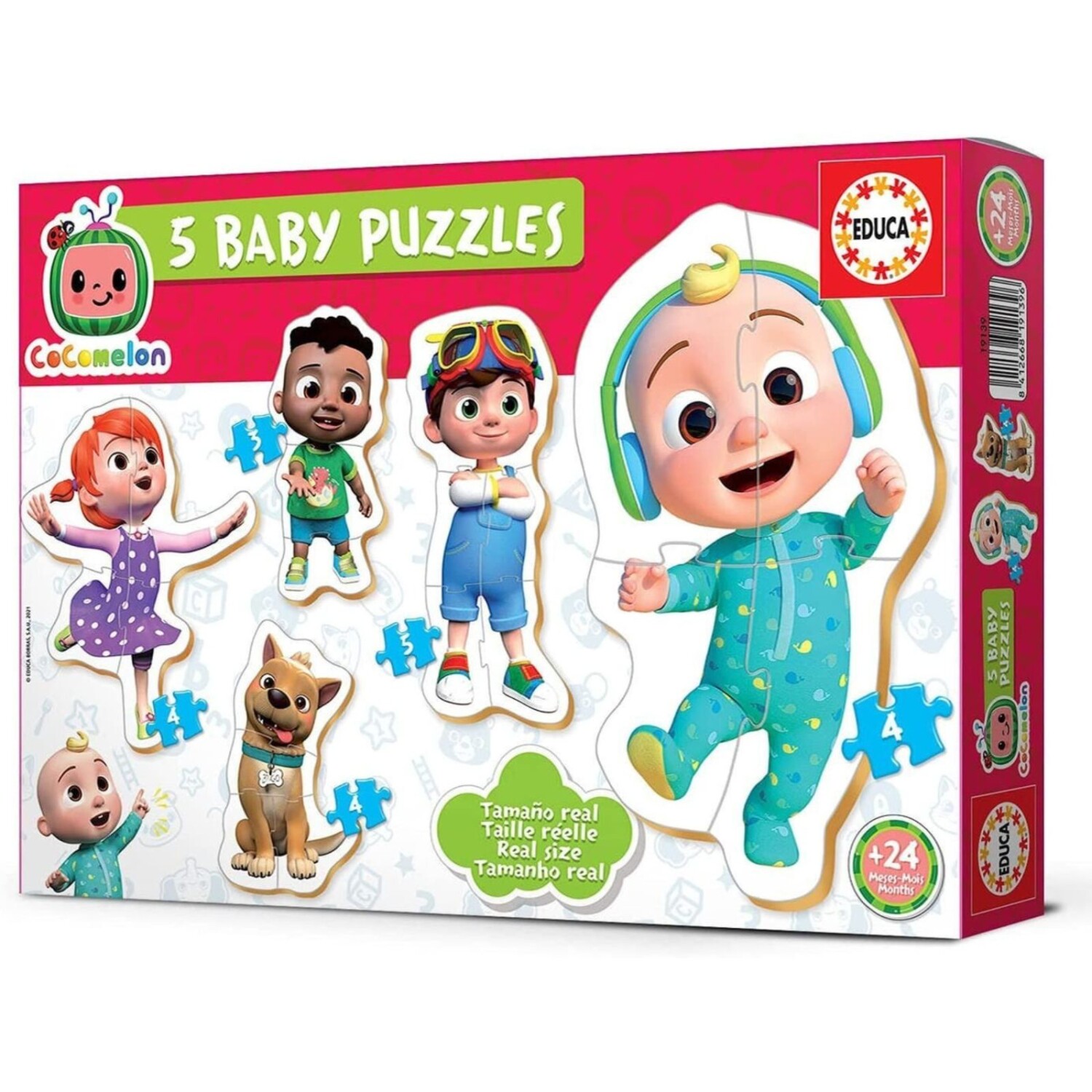 Set 5 Puzzles Rompecabeza Bebé Cocomelon Didáctico Educa — Atrix