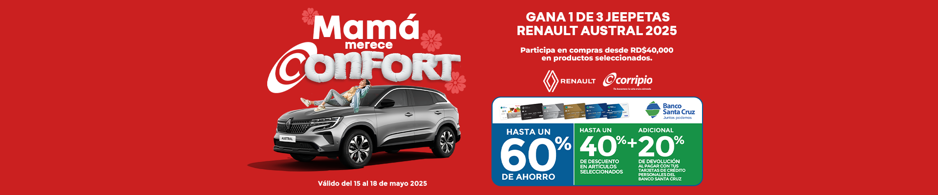 Banco Santa Cruz - Mamá se Merece Confort - Mayo 2025