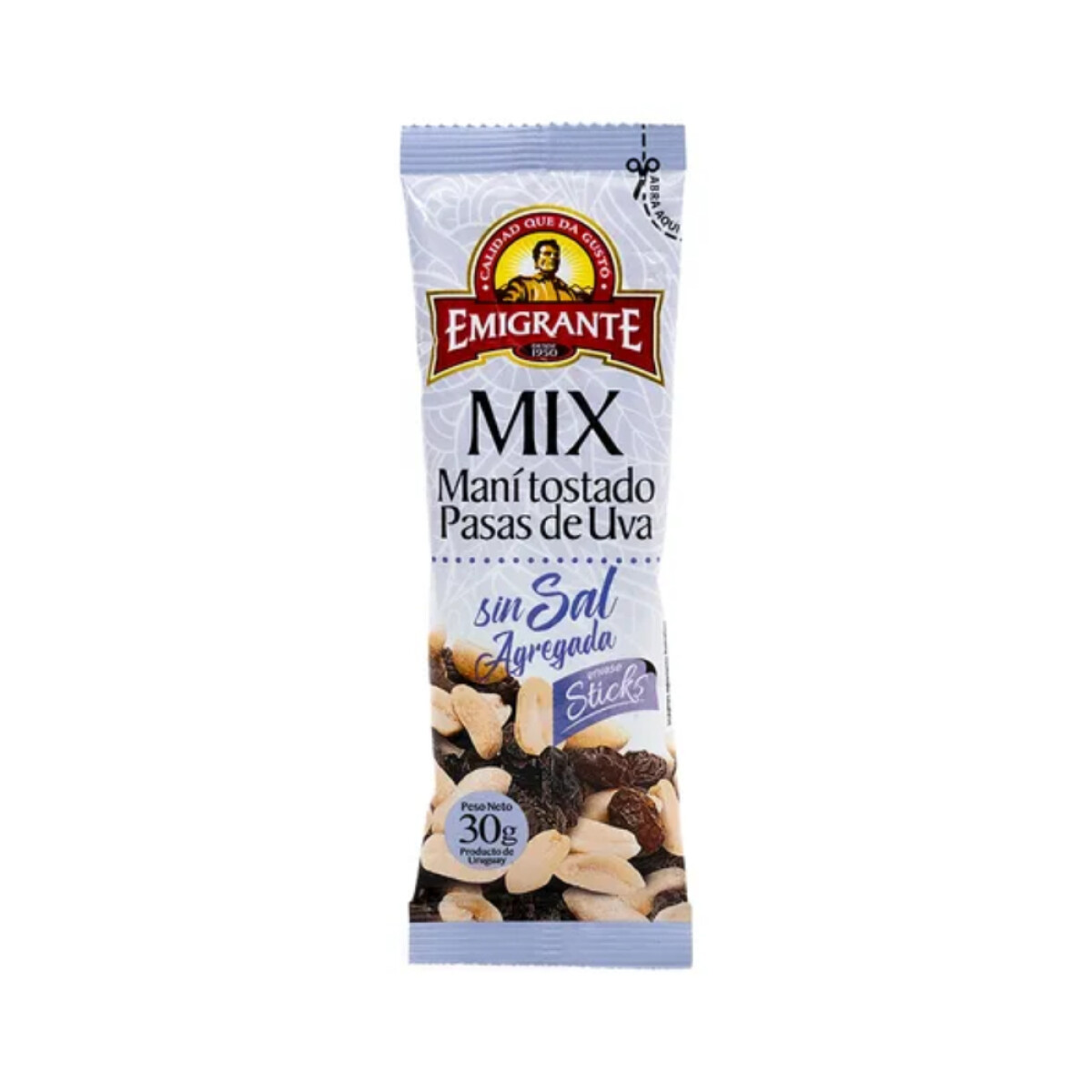 Stick Mix Emigrante Mani sin Sal y Pasas 50g 
