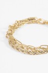 Set tres pulseras acero dorado