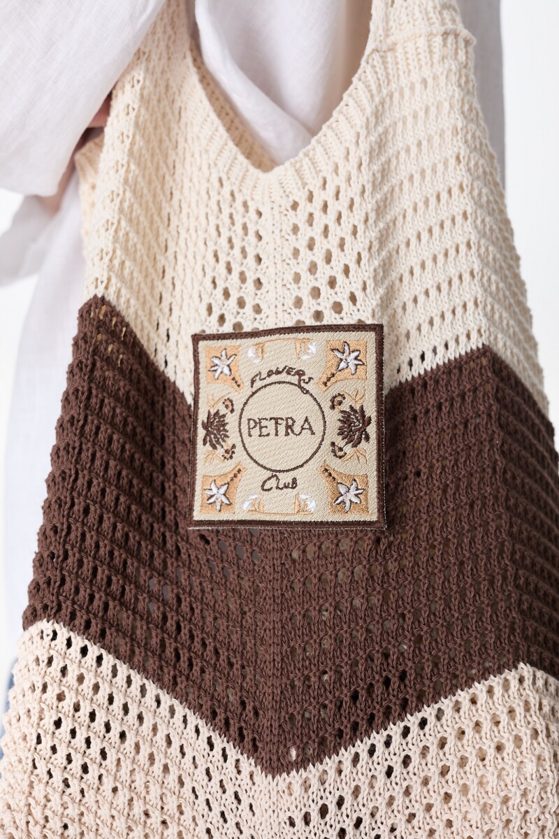 Bolso Lunel Chocolate/Beige/Crudo