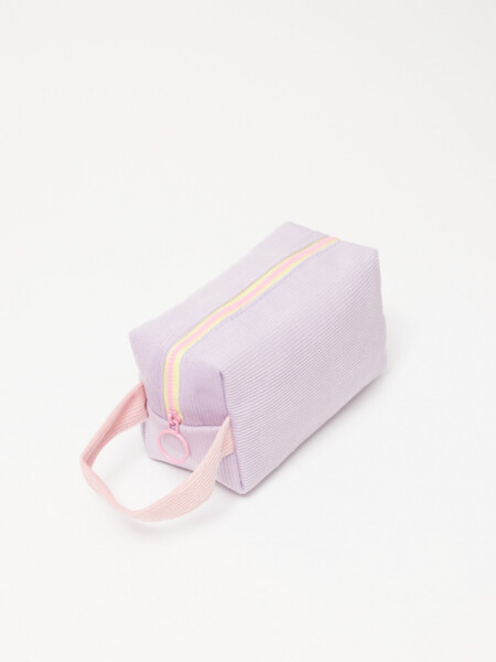 Cartuchera de pana Lila
