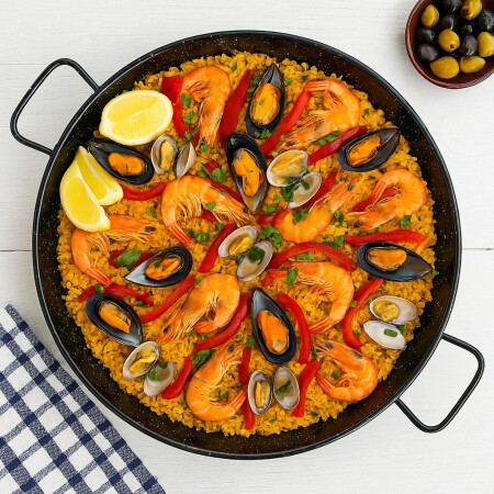 PAELLERA ESMALTADA 26 CM 2 RACIONES NEGRO