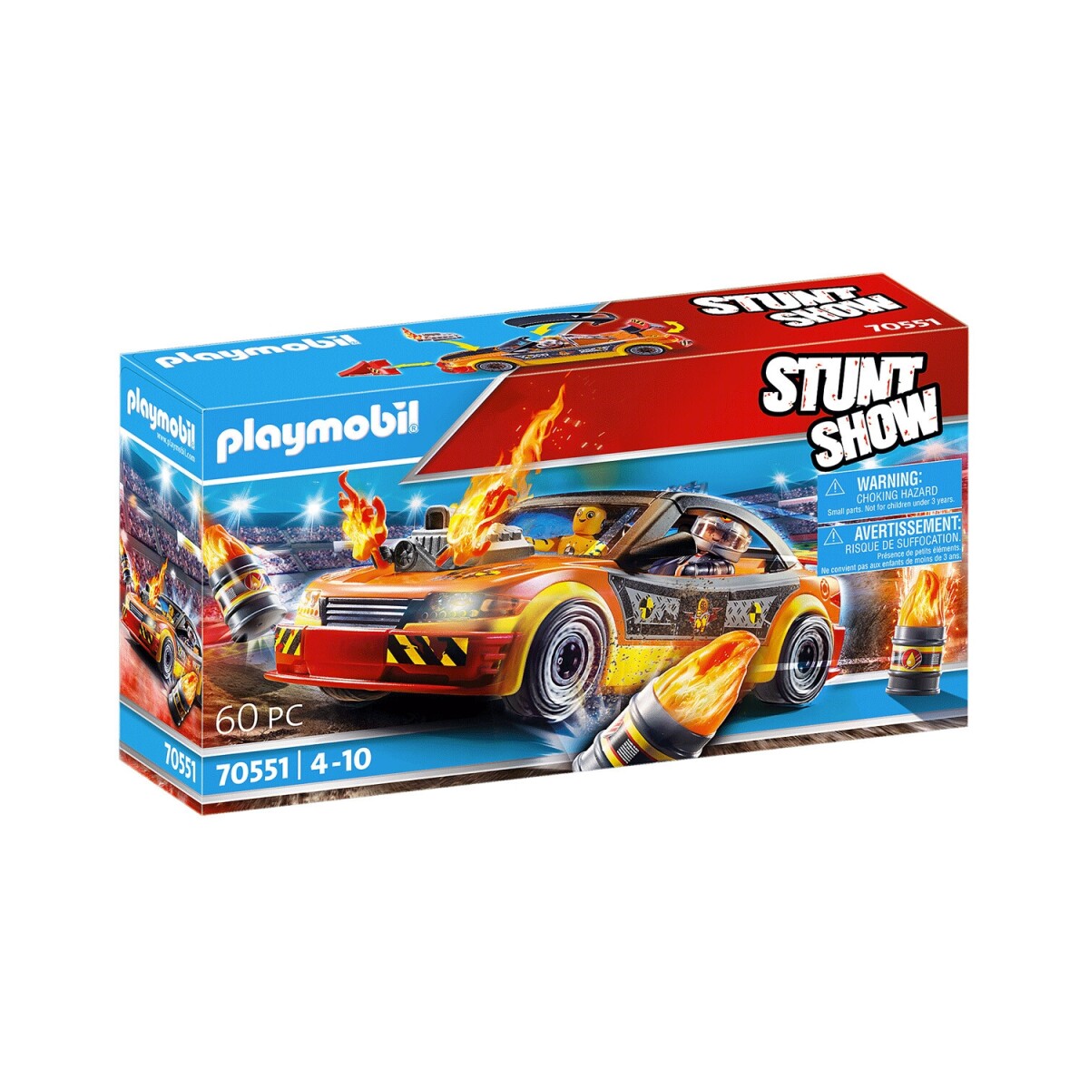 Playmobil Stunt Show auto de acrobacias Crashcar 60 piezas 