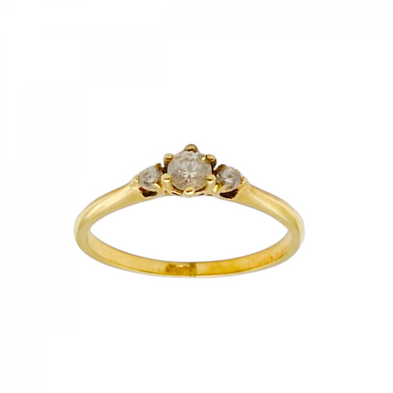 Anillo Trilogy-Oro 18k-Piedra Zirconia-AN9514 conpiedra