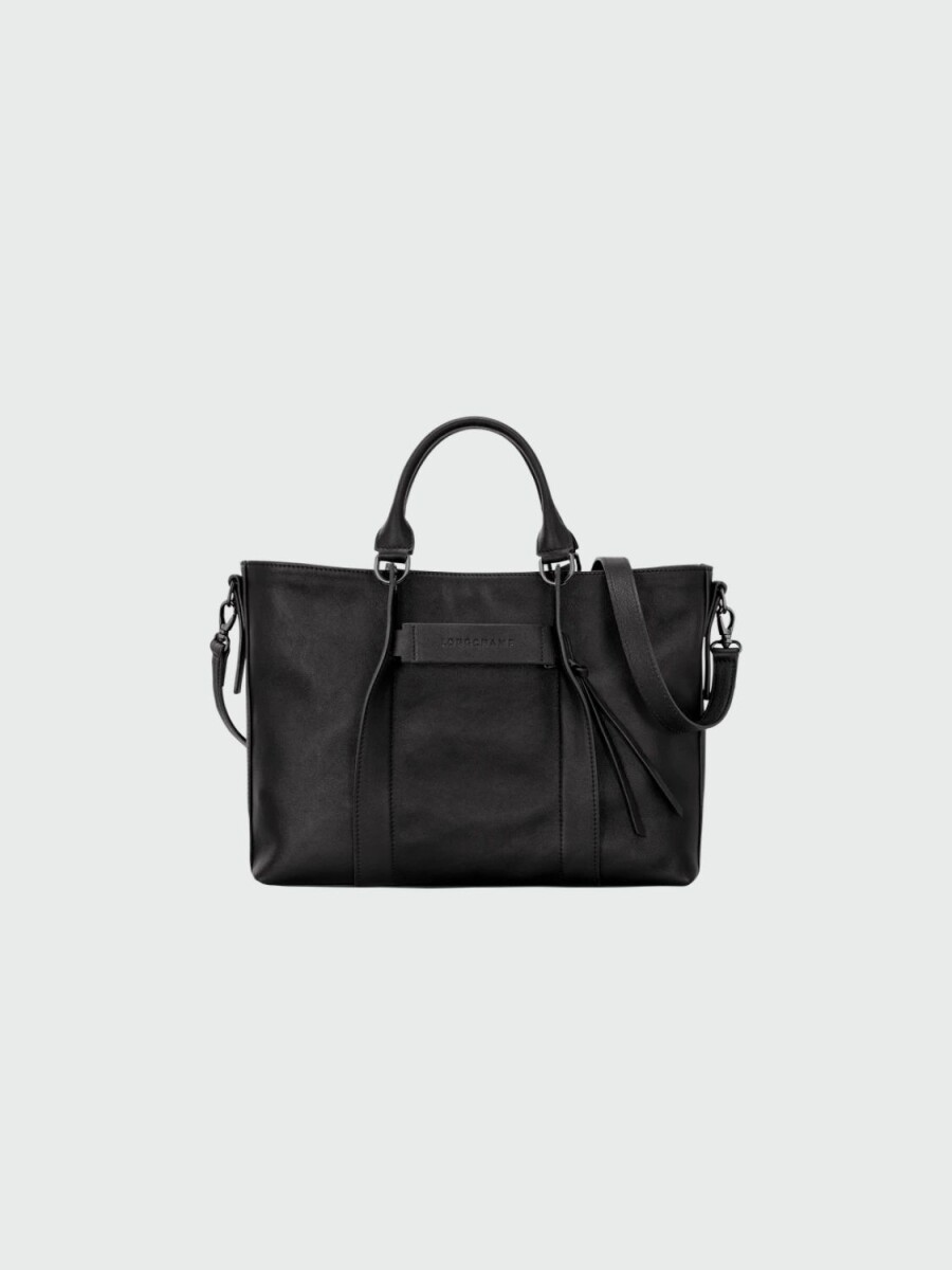 Longchamp -Cartera de cuero con correa extraible, 3D - 0 