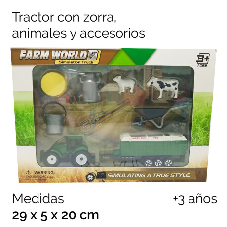 Tractor C/zorra Animales Acc Granja 7282 Tractor C/zorra Animales Acc Granja 7282
