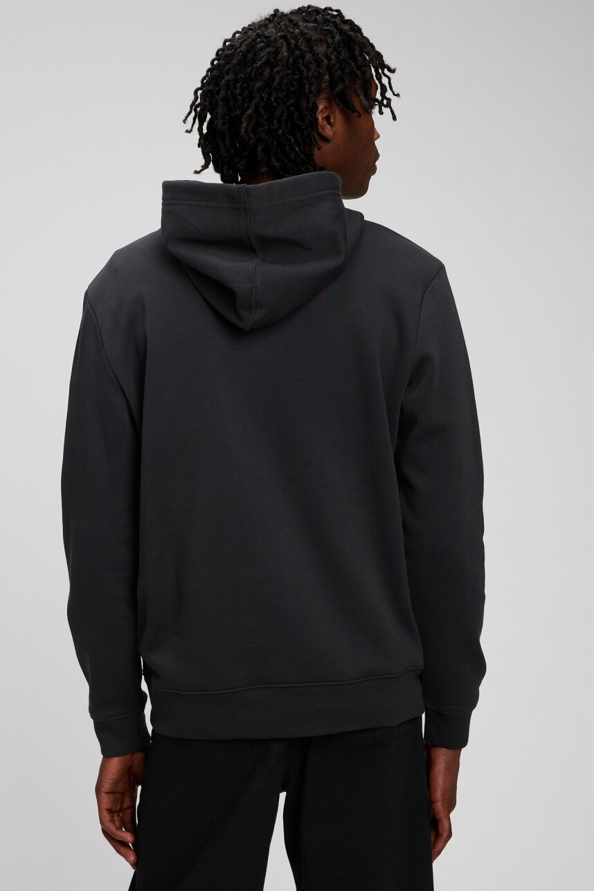 Buzo Canguro Logo Gap Con Felpa Hombre Moonless Night