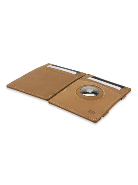 ESSENZIALE MAGIC AIRTAG WALLET CAMEL BROWN