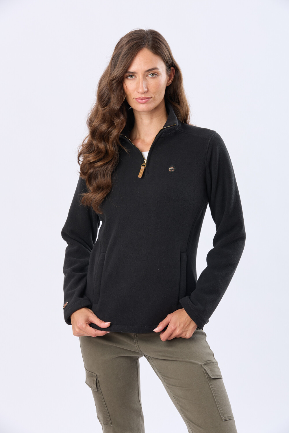 BUZO POLAR MEDIO CIERRE Negro