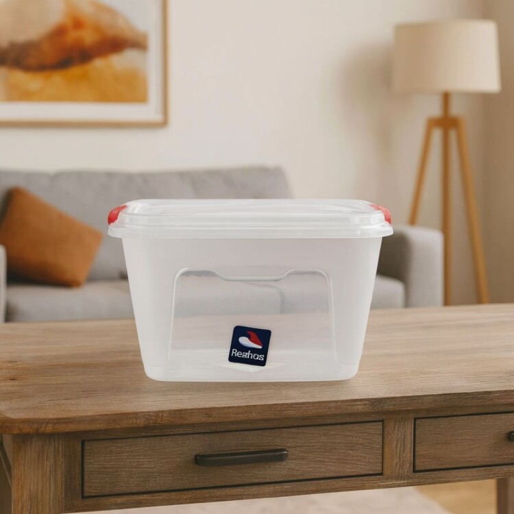 Caja organizadora 20 Litros Rischioto Transparente Caja organizadora 20 Litros Rischioto Transparente