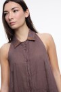 VESTIDO CAMISERO Marron