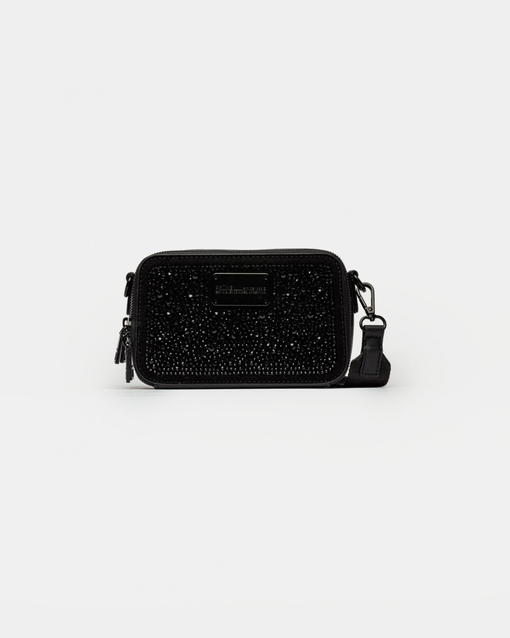 Mini bag New Penny en efecto cuero Negro