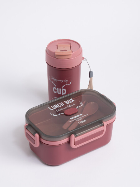 Set lunchera con vaso Bordo