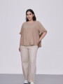 Blusa Abbas Beige Oscuro